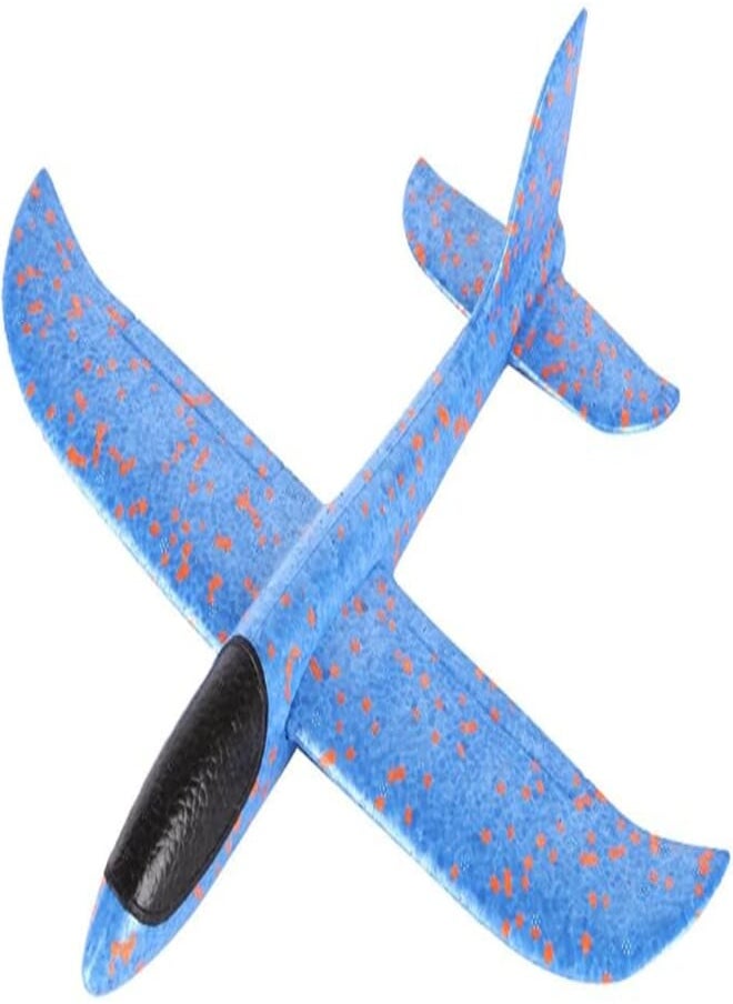 Airplane Toy Foam Throwing Glider Plane Inertia Aircraft Toy Hand Launch Air Plane Model Outdoor Sports Flying Toy Birthday Holiday Party Favors for Kids Boys Girls Gifts (Blue) 