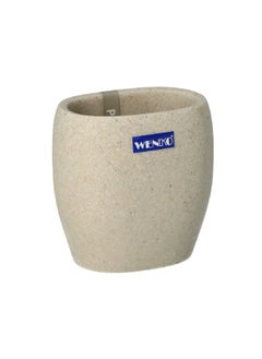Wenko Puro Premium Quality Polyresin Tumbler Beige 9.3 x 9.5 x 6.6 cm 20474100  - Image 2
