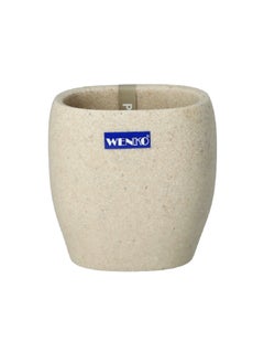 Wenko Puro Premium Quality Polyresin Tumbler Beige 9.3 x 9.5 x 6.6 cm 20474100  - Image 1