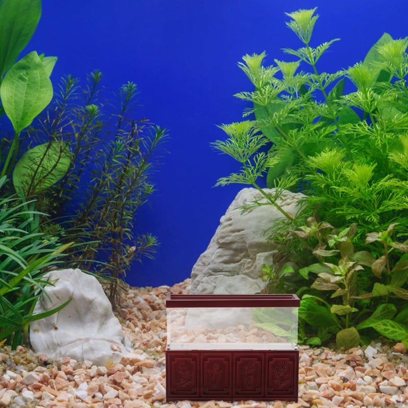 VOSAREA 12 Scale Mini Dollhouse Accessories - Vintage Fish Tank Aquarium Decoration for 12 Inch Dolls - for DIY Garden and Desk Decor 3x2 Inches - Image 3