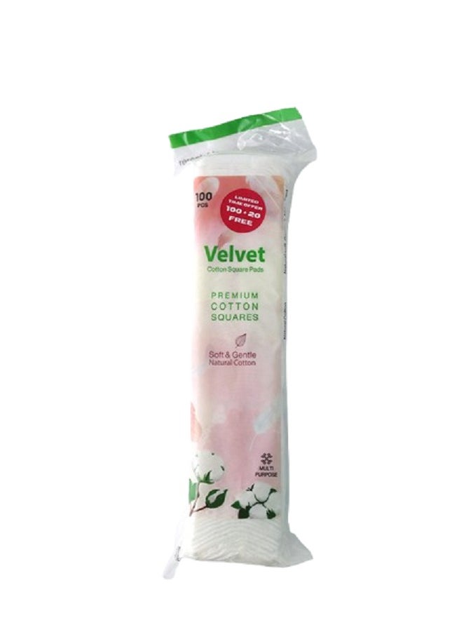 VELVET Cotton Squares 100+20 Pcs Free 
