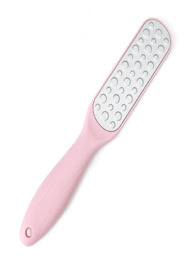 DORMICO Professional Double Sided Foot Filer for Dead Skin Callus Remover Cracked Heels Pedicure Scrubber Stainless Steel Foot File for Removing Dead Skin (Pink) - Image 1