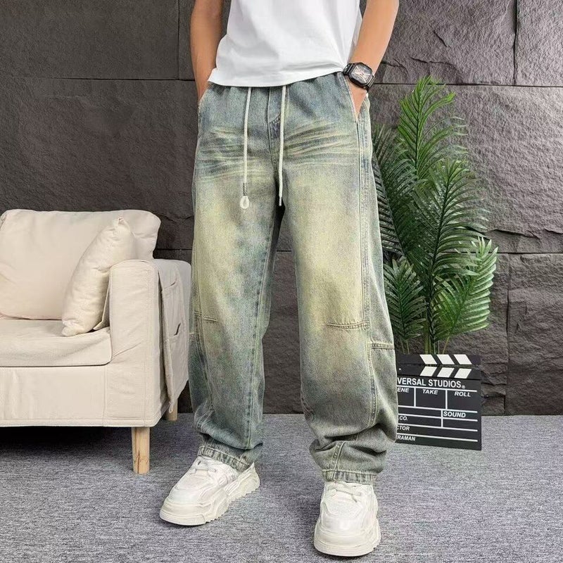 Unisex Classic Denim Jeans Loose Fit Daily Outdoor Wear - Image 2