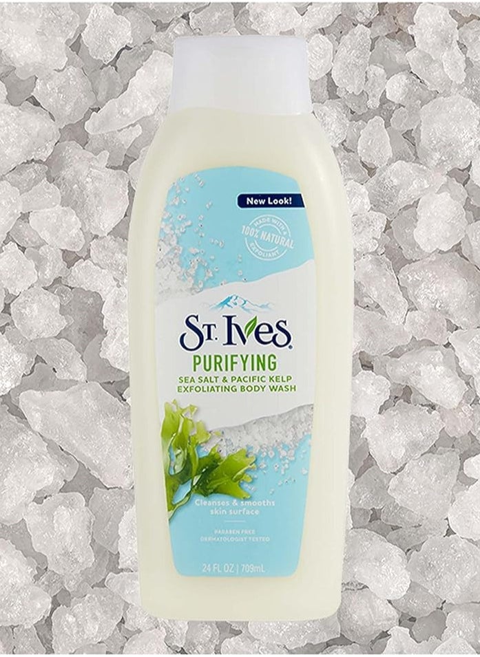 ST. Ives Purifying Sea Salt And Pacific Kelp Exfoliating Body Wash  - Image 4