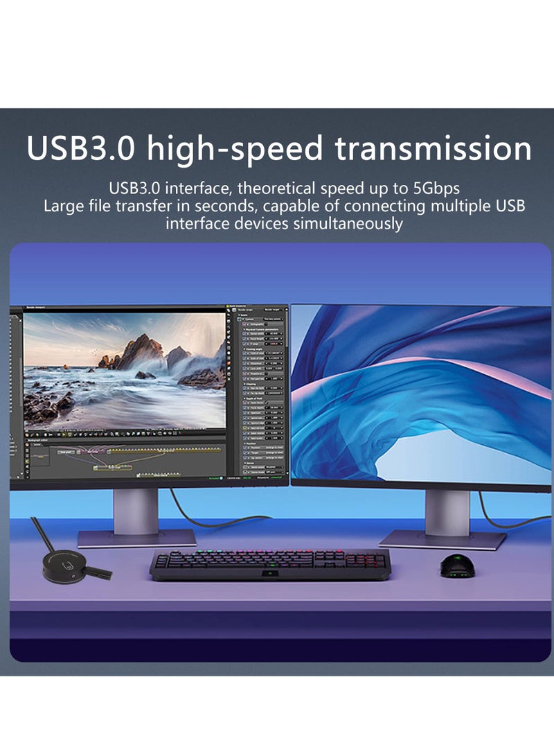 SYOSI SYOSI Computer Case Power Supply Reset Switch Box, PC Power Button On/Off + Reset + Dual USB Ports + 3.5MM TRRS Audio + Type-C Power Interface, for Home, Office, Internet Cafes - Image 3