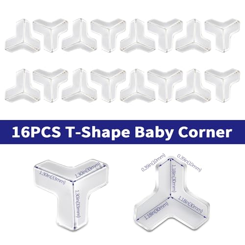 YIIFELL 16 Corner Protector Baby TShape Table Protectors for Baby Corner Protector Guards Clear Corner Protectors for Furniture Corner Protectors Corner Guards Baby Proof Corner Covers Baby Safety - Image 3