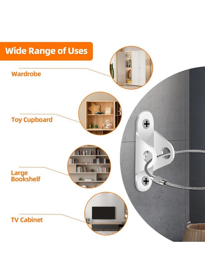 IRCPEN Furniture Anchors (10 Pack) for Baby Proofing, Anti-Tip Furniture Wall Anchor Straps Earthquake Straps for Child and Pet Safety, Secure 450lbs Furniture - Image 4