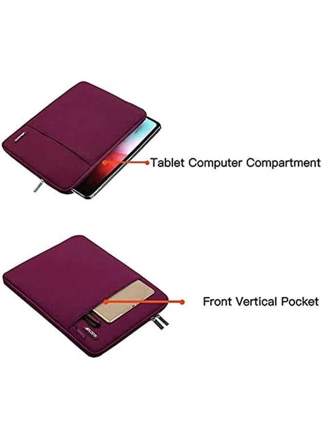 Mosiso Tablet Sleeve Case Compatible With iPad 10Th 10.9 Inch Air 5Th 10.9 Pro 11 M2 9 8 7 10.2 Air 4 10.9 Air 3 10.5 9.7 Polyester Vertical Bag Wine Red - Image 4