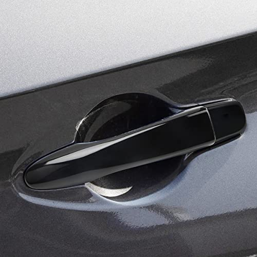 DLOVEG Car Door Handle Cover Compatible for 2015-2022 2023 2024 Nissan Murano Accessories for 2016-2022 2023 Maxima Black Door Handle Ptetector with 2 Smart Key Holes - Image 2