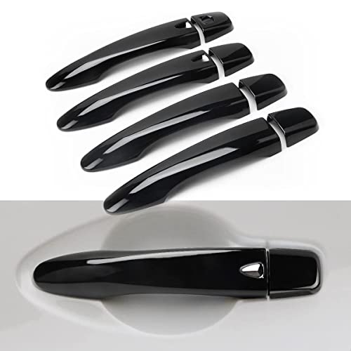 DLOVEG Car Door Handle Cover Compatible for 2015-2022 2023 2024 Nissan Murano Accessories for 2016-2022 2023 Maxima Black Door Handle Ptetector with 2 Smart Key Holes - Image 1