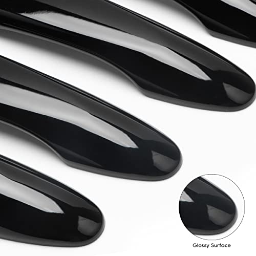 DLOVEG Car Door Handle Cover Compatible for 2015-2022 2023 2024 Nissan Murano Accessories for 2016-2022 2023 Maxima Black Door Handle Ptetector with 2 Smart Key Holes - Image 4