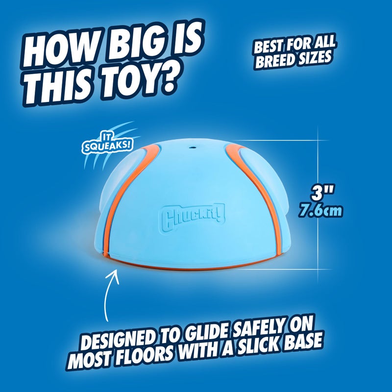 Chuckit! Indoor Super Slider Dog Self Fetch Squeaker Toy -Glides Harmlessly On Most Indoor Surfaces - Image 3