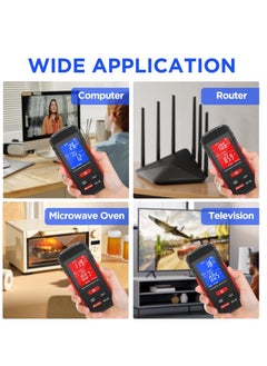 Generic EMF Meter, Portable Digital Radiation Detector, Handheld EMF Detector for Home/Outdoor, Electric/Magnetic Field/Ghost Detector - LED Light & Sound Alarm Black (1-1999V/m, 0.01-99.99μT)  - Image 5
