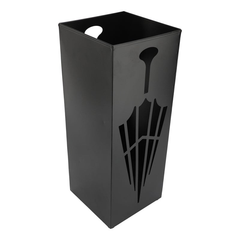 Metal Umbrella Stand: 42 X 16 X 16 Cm Black Rustproof Coating - Space Saving Compact Design Umbrella Storage Bucket for Entryway, Foyer, Office, Home - Image 2