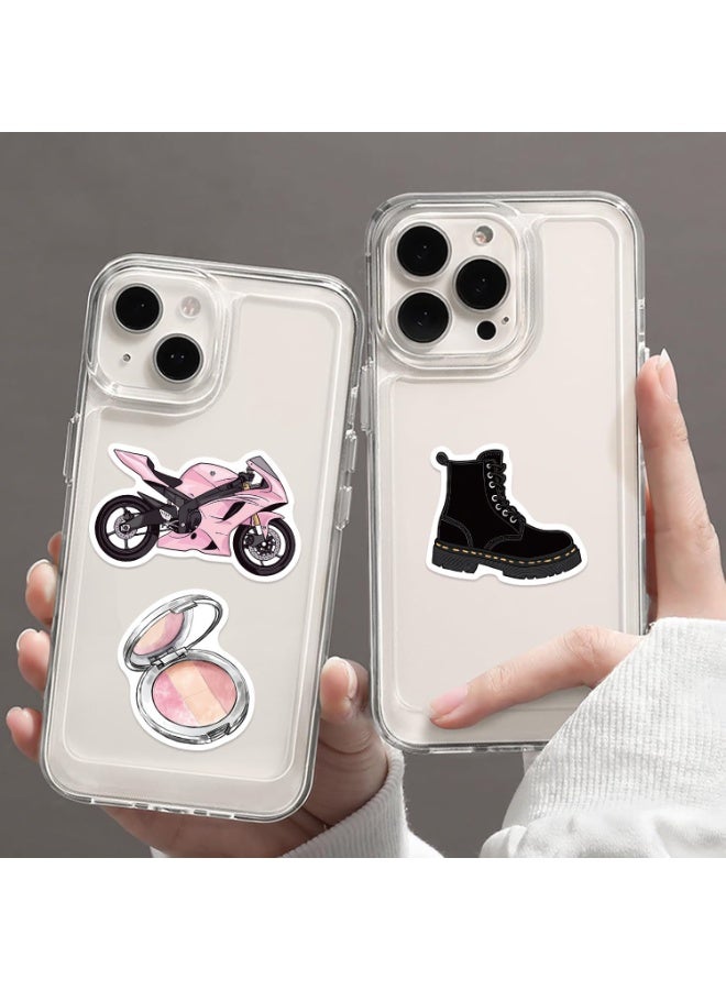 قوس قزح أورينبو 50 قطعة من ملصقات مستحضرات التجميل للفتيات لزجاجات المياه المقاومة للماء وأجهزة الكمبيوتر المحمولة وحقائب اليد وأكواب قصاصات الورق والمراهقات والبالغين والفتيات، ملصقات فينيل صغيرة لطيفة ومضحكة - Image 4