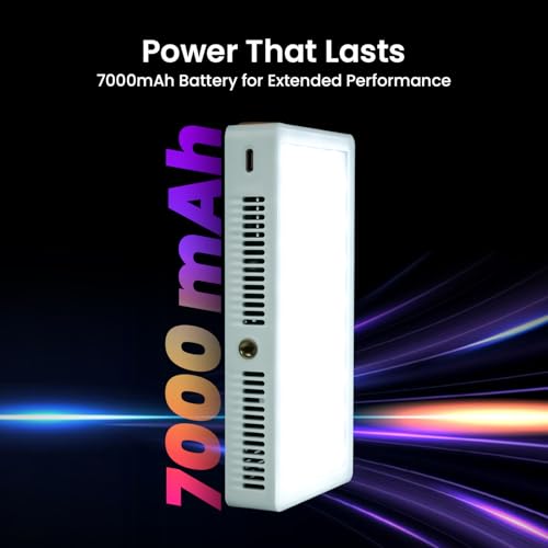HIFFIN PL-50W Portable RGB Video Light | 50W Power | 2500K-9000K Adjustable Color | 7000mAh Battery | 24 FX Modes | 6600lux Brightness | CRI 95+ | Type-C Charging | Perfect for Photography & Video - Image 2