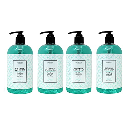 Vitabath CUCUMBER WHITE TEA 16 fl oz Liquid Hand Soap 4pk - Image 2