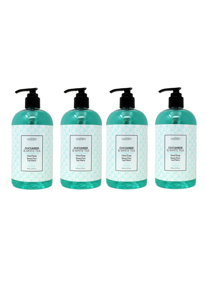 Vitabath CUCUMBER WHITE TEA 16 fl oz Liquid Hand Soap 4pk - Image 3