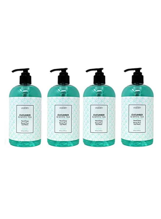 Vitabath CUCUMBER WHITE TEA 16 fl oz Liquid Hand Soap 4pk - Image 1