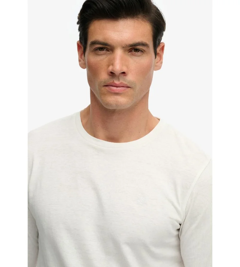 سوبر دراي Classic Cotton Linen Long Sleeve Top
