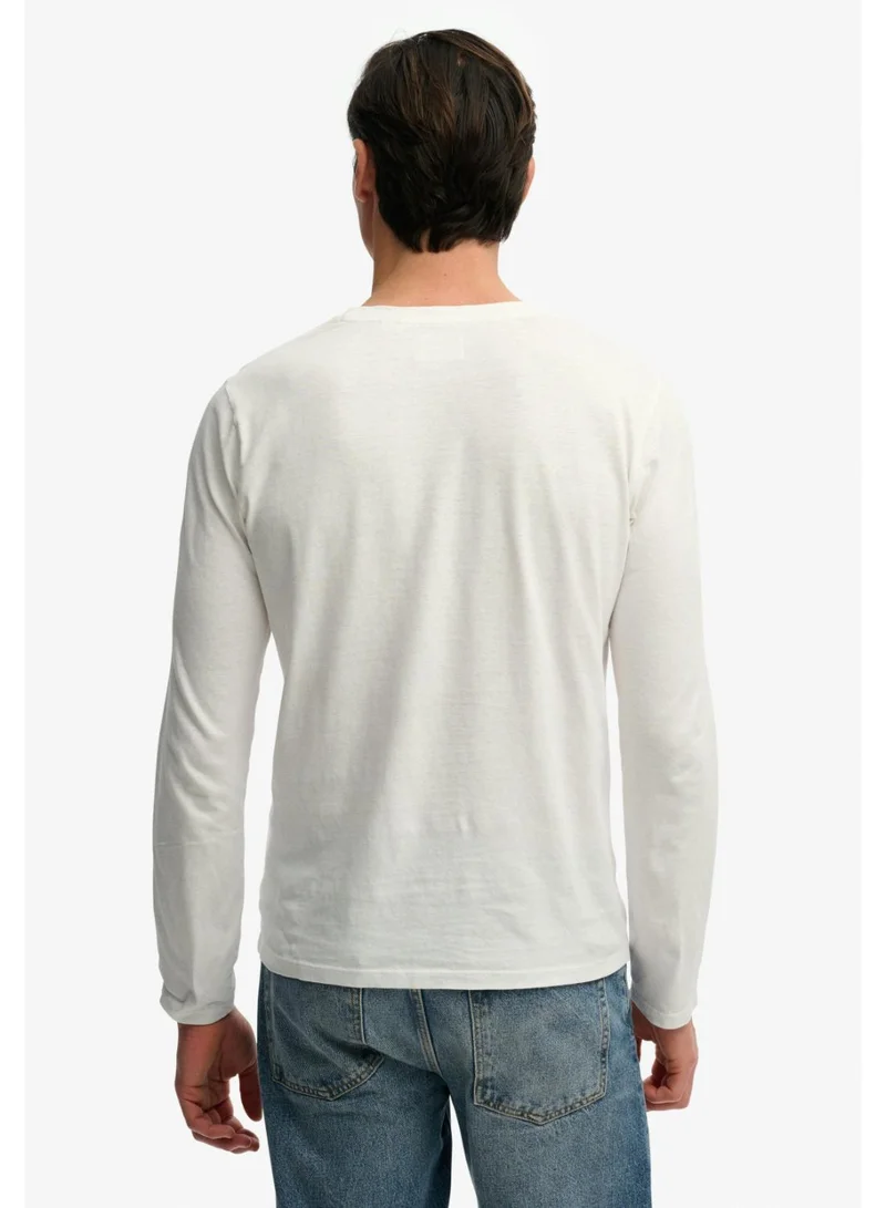 Superdry  Classic Cotton Linen Long Sleeve Top for Men | Best Price UAE