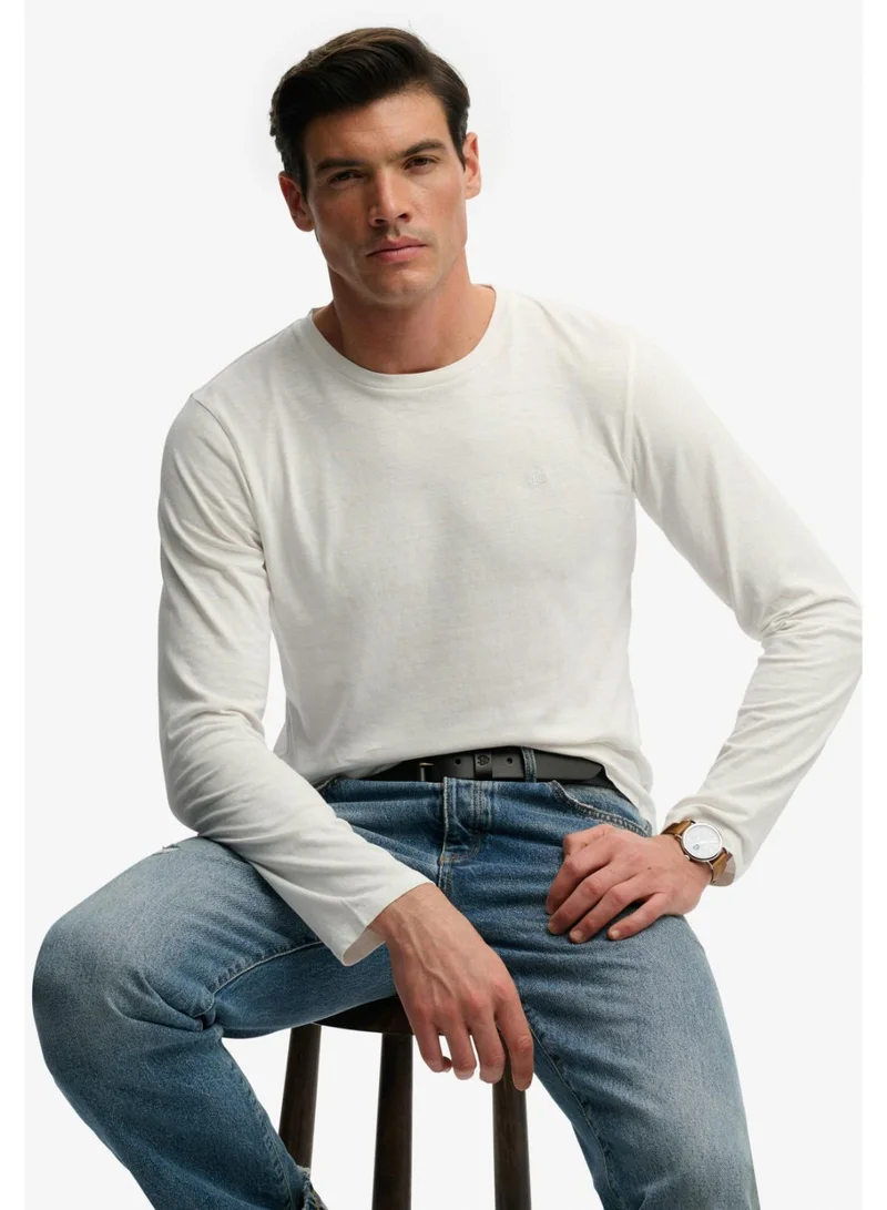 Superdry  Classic Cotton Linen Long Sleeve Top for Men | Best Price UAE