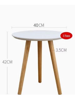 AGD Mini Round Coffee Table White/Brown  - Image 3