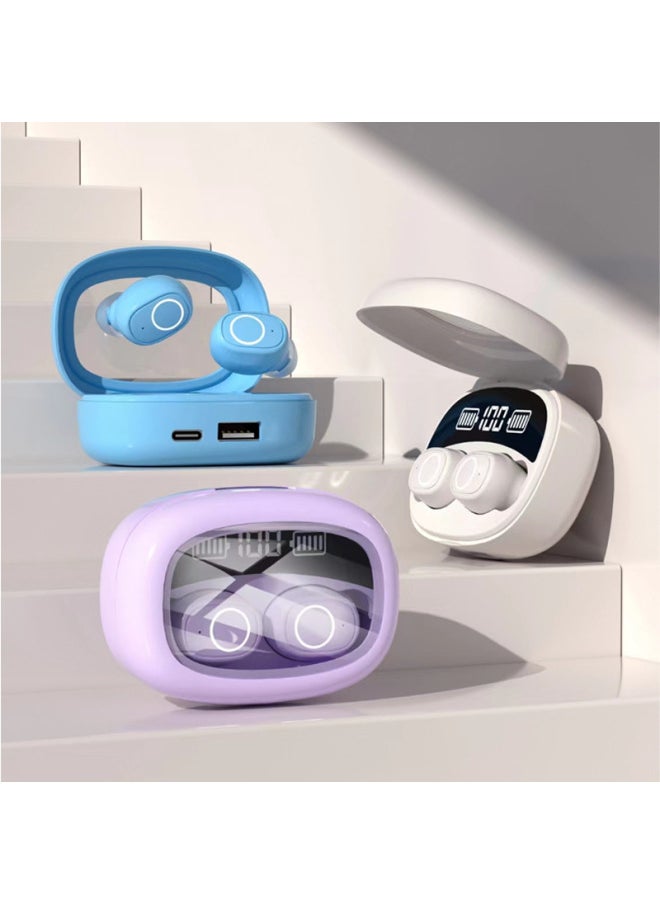 Generic - Specially DeSigned For S9 Bluetooth HeadSet With Large Battery WireleSS NoiSe Reduction And Long Battery Life E-SportS Game Tws Private Model-Color:Purple - Image 1