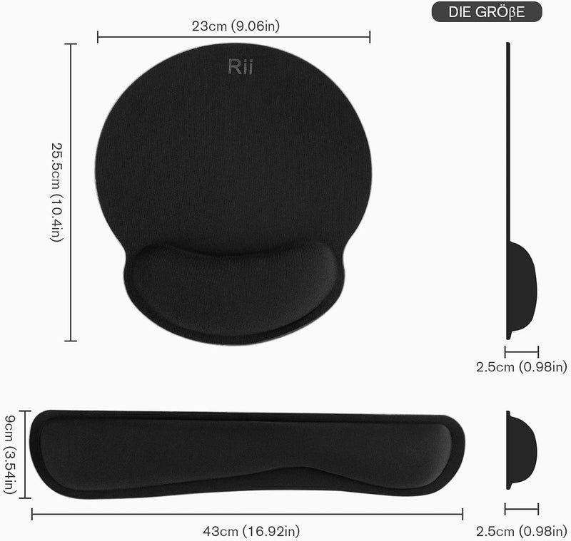 Ergonomic Mouse Pad and Keyboard Wrist Rest Set with Memory Foam - Image 4
