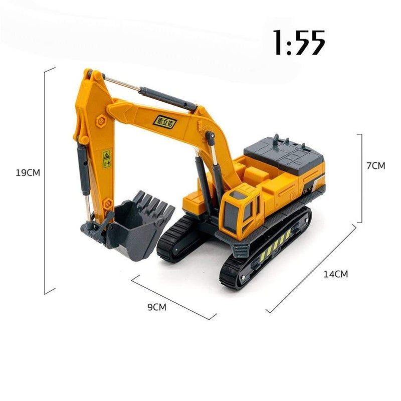 DEUSON ECOM Unbreakable Crane Model Construction Excavator Engineering Vehicle Friction Powered 360 Moving Parts Inertia Toys Trucks Building Vehicles for Kids 2 Years and Above - Image 2