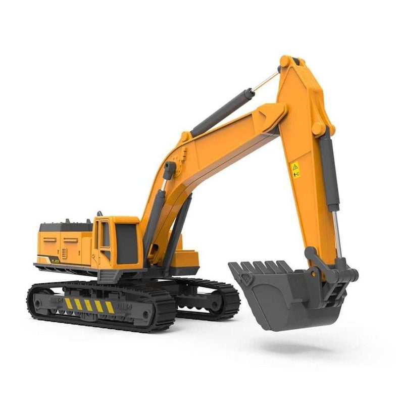 DEUSON ECOM Unbreakable Crane Model Construction Excavator Engineering Vehicle Friction Powered 360 Moving Parts Inertia Toys Trucks Building Vehicles for Kids 2 Years and Above - Image 1