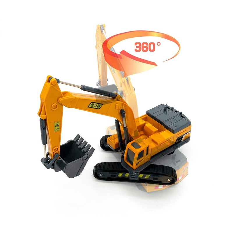 DEUSON ECOM Unbreakable Crane Model Construction Excavator Engineering Vehicle Friction Powered 360 Moving Parts Inertia Toys Trucks Building Vehicles for Kids 2 Years and Above - Image 4