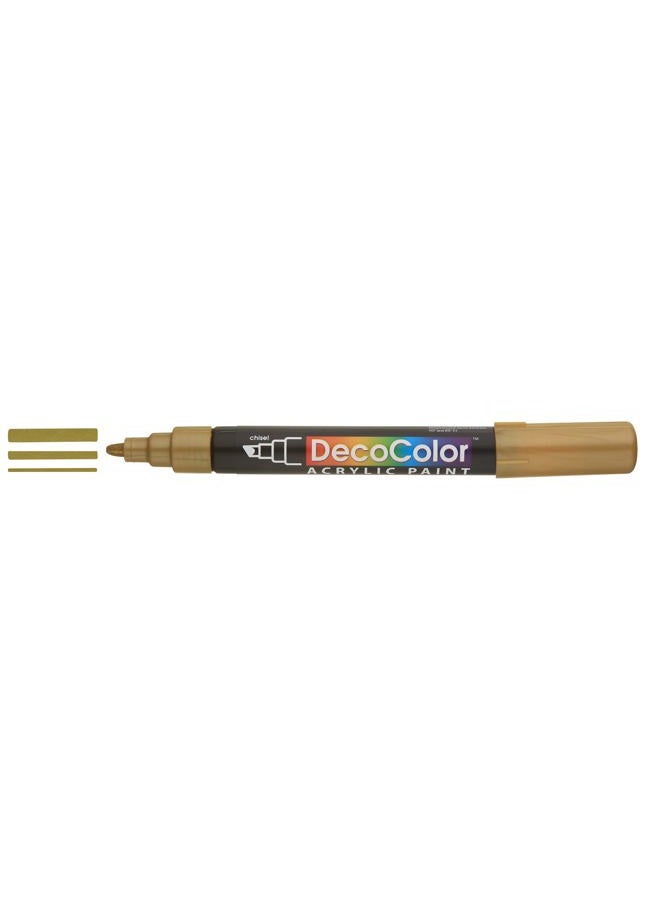 uchida 315-C-GLD Marvy Deco Color Chisel Tip Acrylic Paint Marker, Gold - Image 2