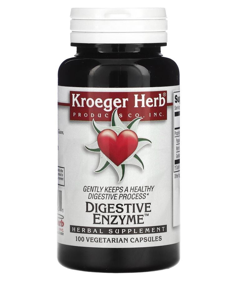 Kroeger Herb Co Digestive Enzyme 100 Vegetarian Capsules