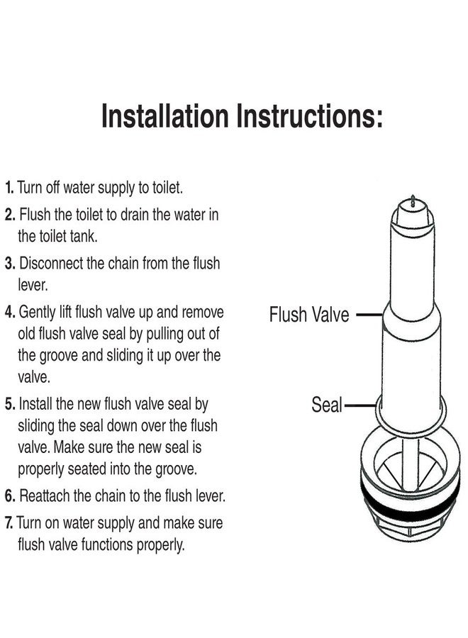 Plumb Craft PlumbCraft 3-in. Red Toilet Flush Valve Seal Replacement for American Standard Champion 3-in. Tower Flush Valve 7539700, Toilet Part for Toilet Repair, Durable Toilet Replacement Part for Toilet Seal - Image 3