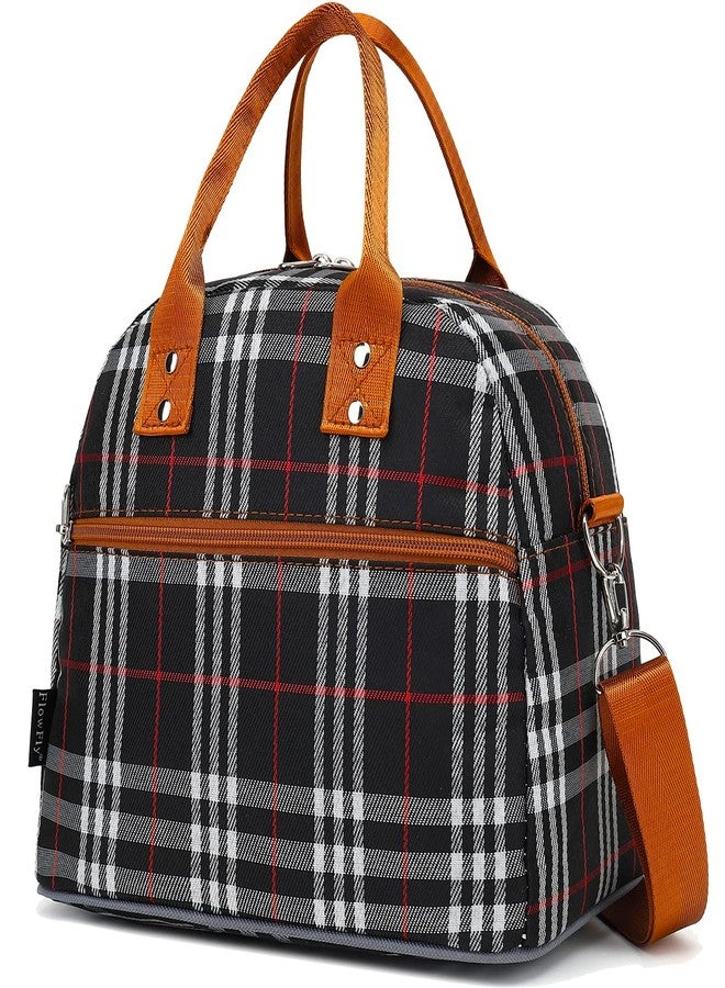 FlowFly Insulated Lunch Bag for Women & Men, Large Reusable Lunch Tote with Shoulder Strap & Handle, Freezable Cooler Bag for Work, Travel & Meal Prep,W&B (W&B) - Image 1