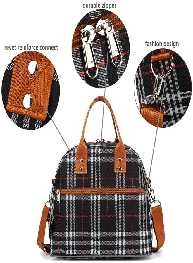 FlowFly Insulated Lunch Bag for Women & Men, Large Reusable Lunch Tote with Shoulder Strap & Handle, Freezable Cooler Bag for Work, Travel & Meal Prep,W&B (W&B) - Image 5