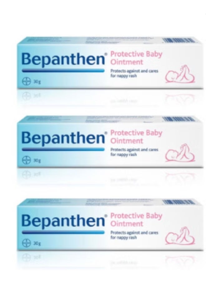 Bepanthen Nappy Care Ointment 30G–3PCS Gentle Protection & Relief for Baby Nappy Rash