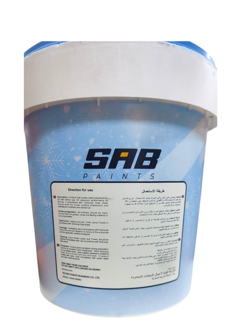 SAB Paints Plastic Matt Snow White - Interior & Exterior Wall Paint, 5KG - Image 2