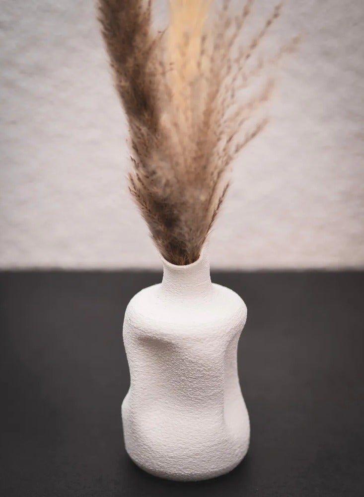 أخوة ثلاثي الأبعاد مزهرية زخرفية بتصميم عضوي وملمس حجري – لمسة فنية راقية - Image 3