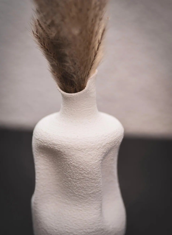 أخوة ثلاثي الأبعاد مزهرية زخرفية بتصميم عضوي وملمس حجري – لمسة فنية راقية - Image 4