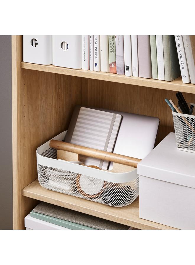 زبون سلة مع مقصورات، بيضاء، 33X24X11 سم - Image 4