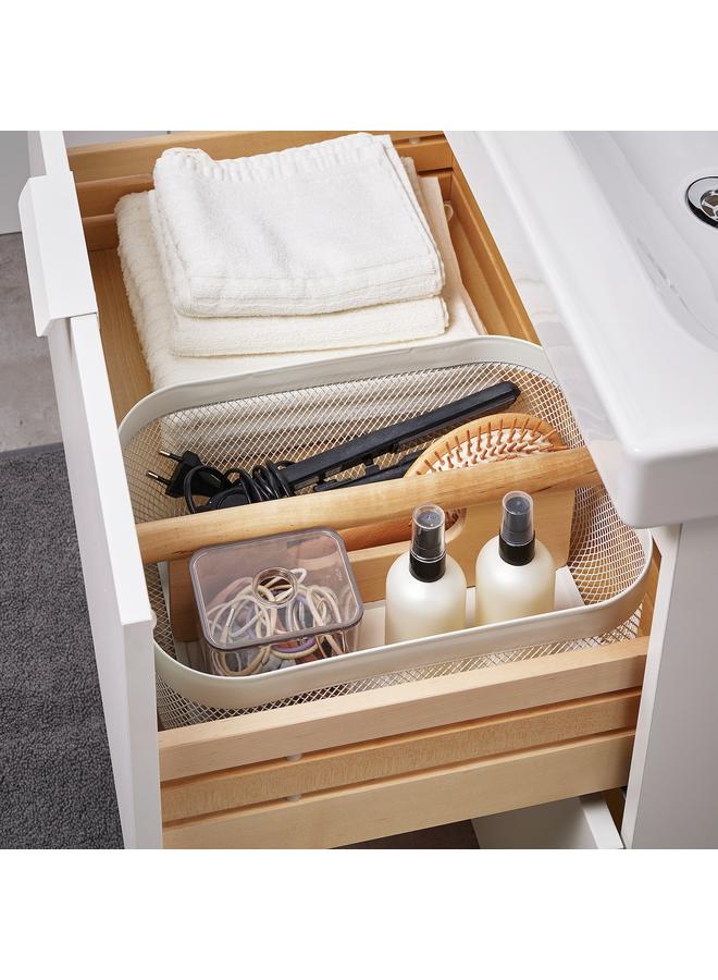 زبون سلة مع مقصورات، بيضاء، 33X24X11 سم - Image 5