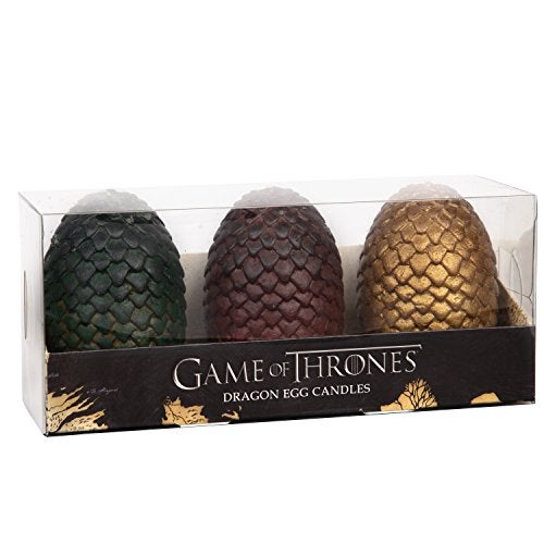 Game of Thrones Dragon Egg Replica Candles Set of 3, Unscented - Officially Licensed - Gift for GoT & House of The Dragon Fans, Men, Women, Adults - 2.5" Each - Image 2