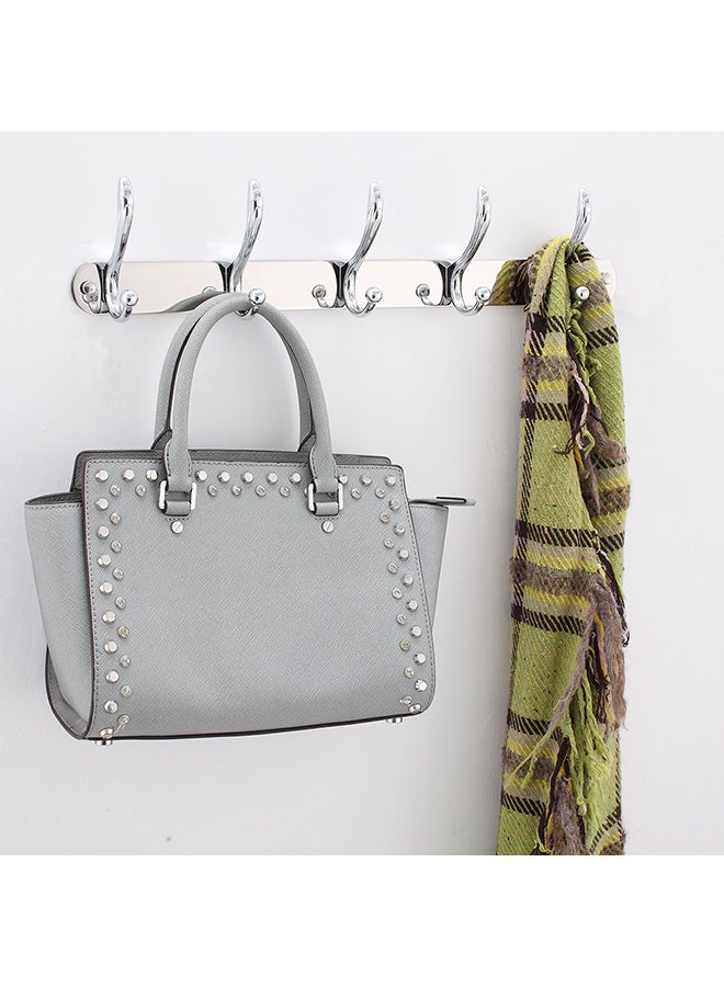 Wall Mounted Hook Hanger Silver 46.5x7x11cm - Image 2