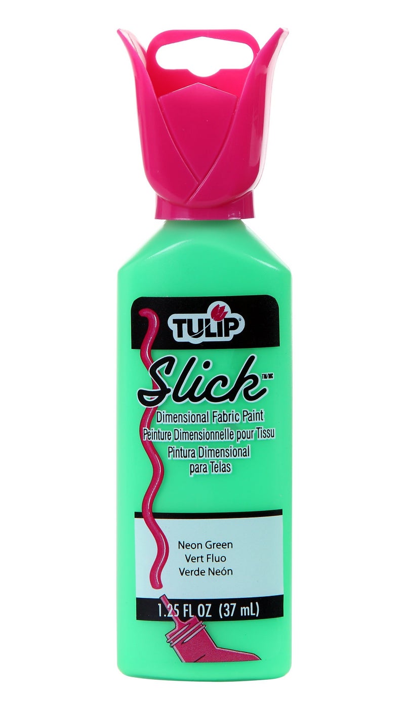 Tulip 65042 Dimensional Fabric Paint 1.25oz Slick Neon Green - Image 3