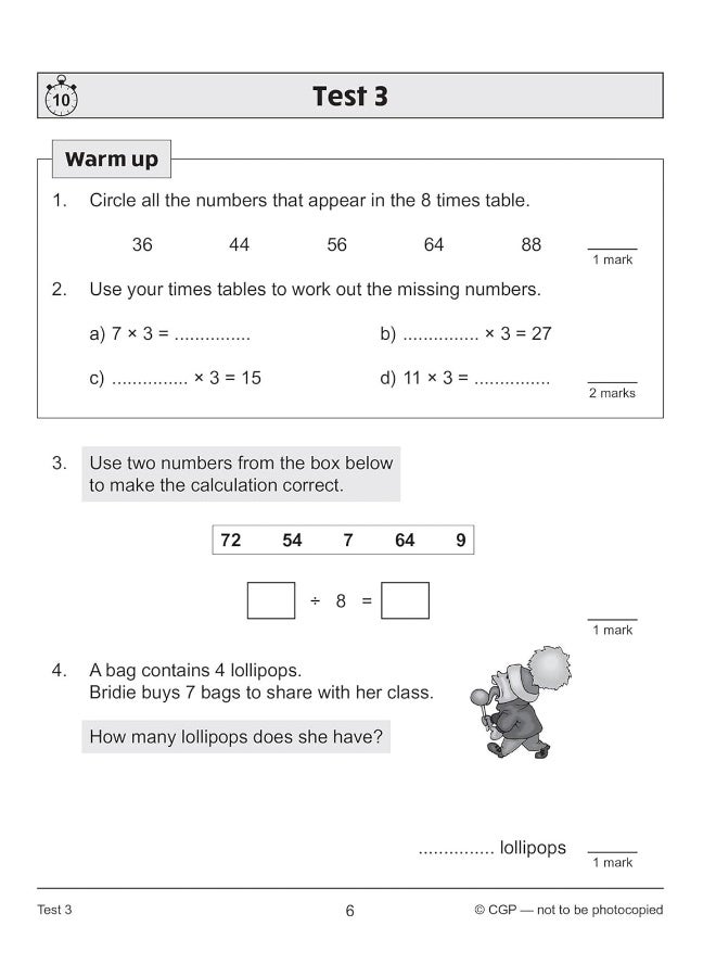 KS2 Maths 10-Minute Tests: Multiplication & Division - Year 4 - Image 4