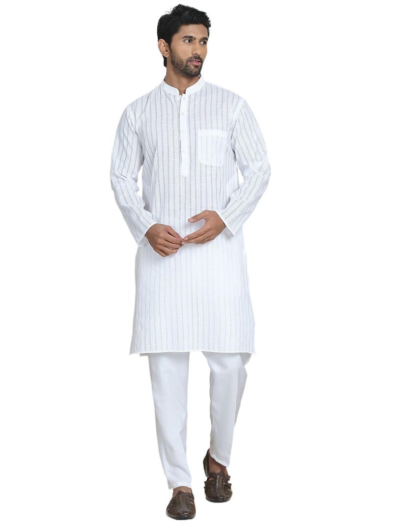 jompers طقم جومبرز للرجال من القطن المخطط - Image 1