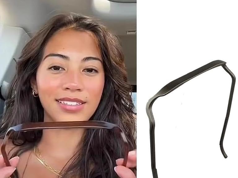 Generic Curly Hair Headband with Sunglasses Design Invisible Hair Hoop Hairstyle Fixing Tool Hair Accessories  - Image 1