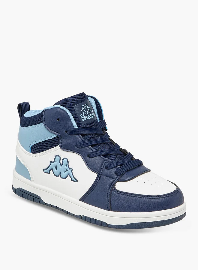 Kappa Boys' Panelled High Top Lace-Up Sneakers with Pull Tabs